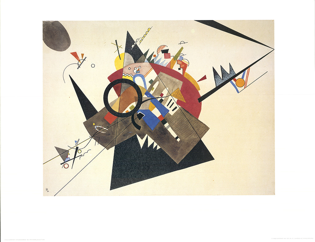 Kandinsky, Wassily - Schwarzes Dreieck - Kunstdruck nach dem Original von 1923 Clever-Art