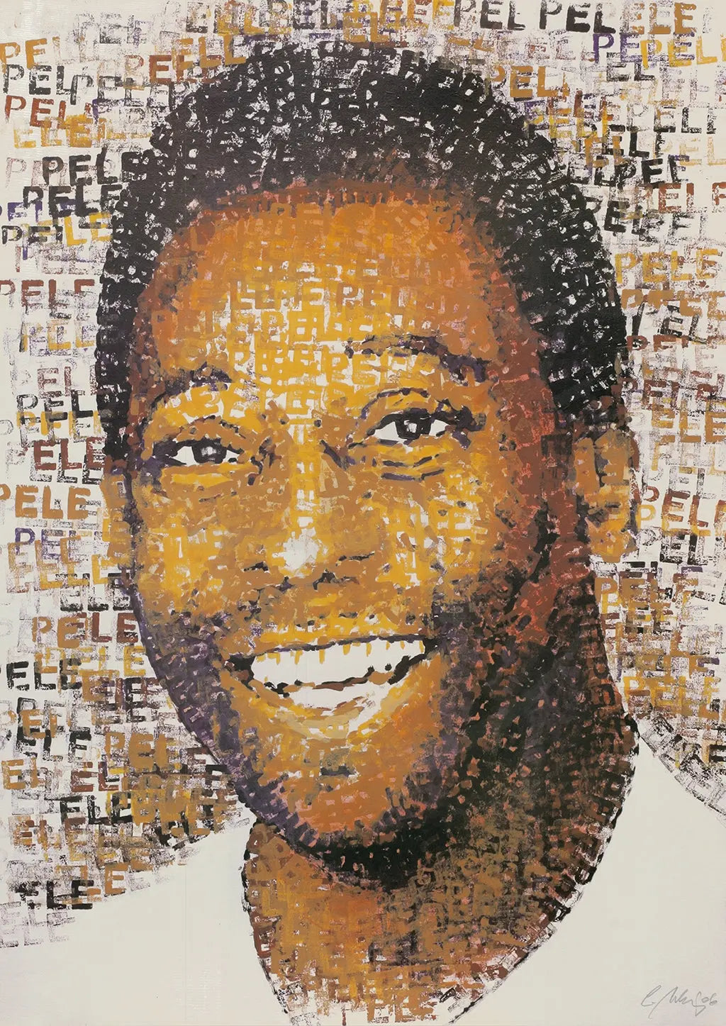 Britz, Chris - Pelé - handsigniert - Offsetlithografie Clever-Art