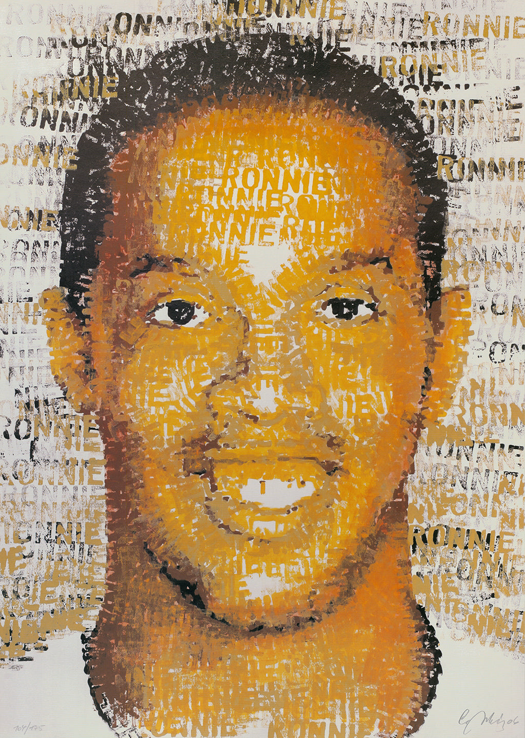 Britz, Chris - Ronnie (Ronaldinho) - handsigniert - Offsetlithografie Clever Art