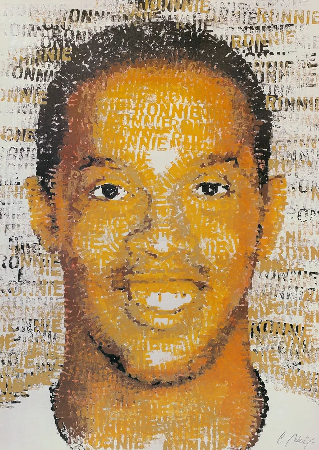 Britz, Chris - Ronnie (Ronaldinho) - handsigniert - Offsetlithografie Clever-Art