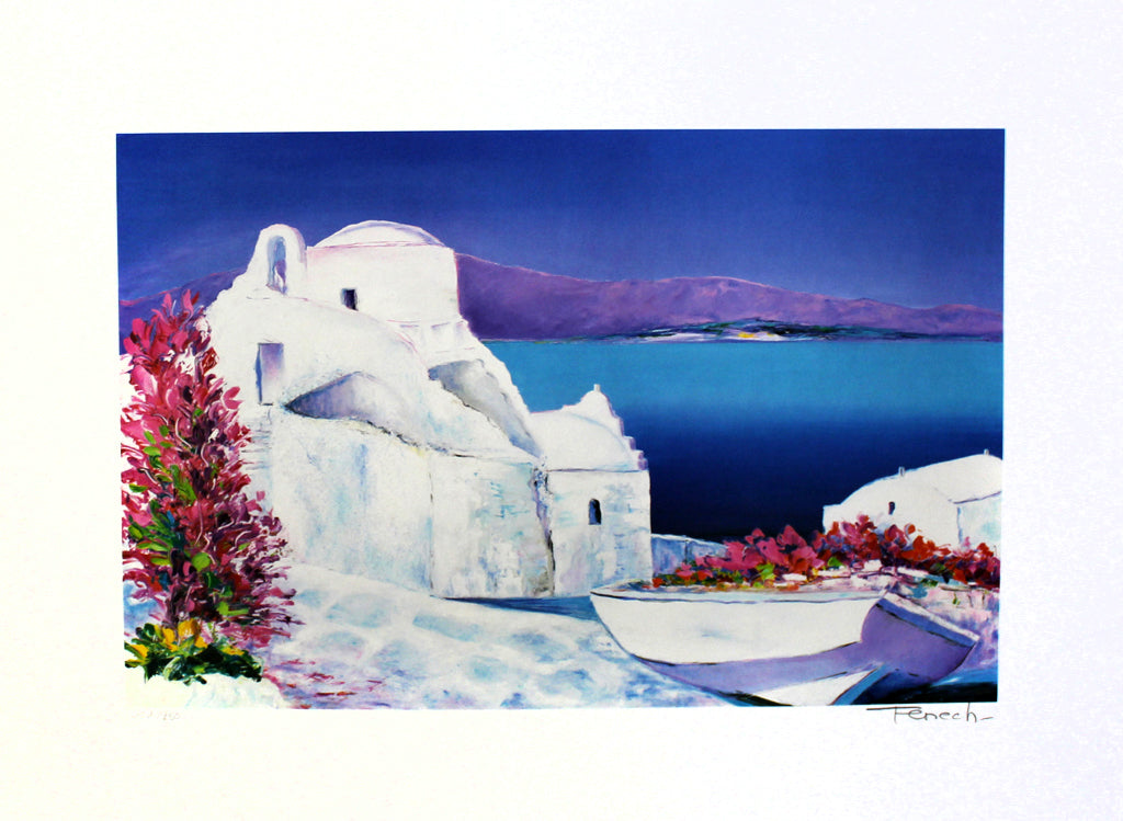 Fenech, Serge - Paysage de Grece - handsigniert - Farblithografie