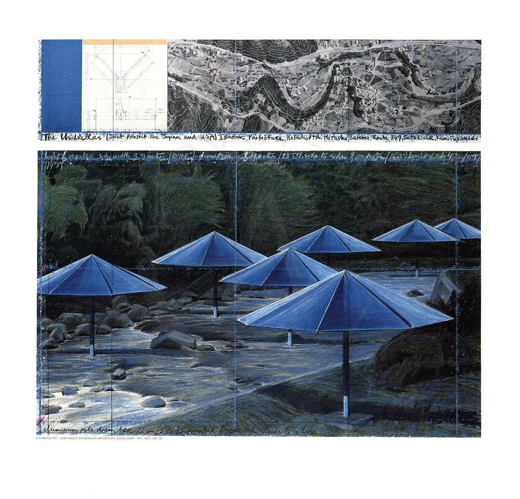 Christo - The Umbrellas, 1991 - Farboffset Clever-Art