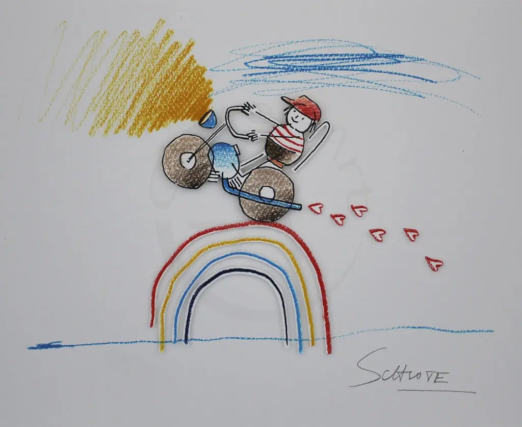 Schlote, Wilhelm - The Love-Bike - 3D-Konstruktion - handsigniert Clever Art