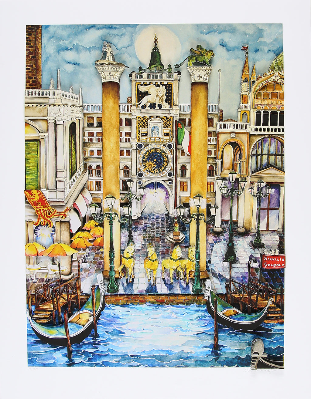 Pergola, Linnea - Four Horses of San Marco - handsigniert - Giclee Clever Art