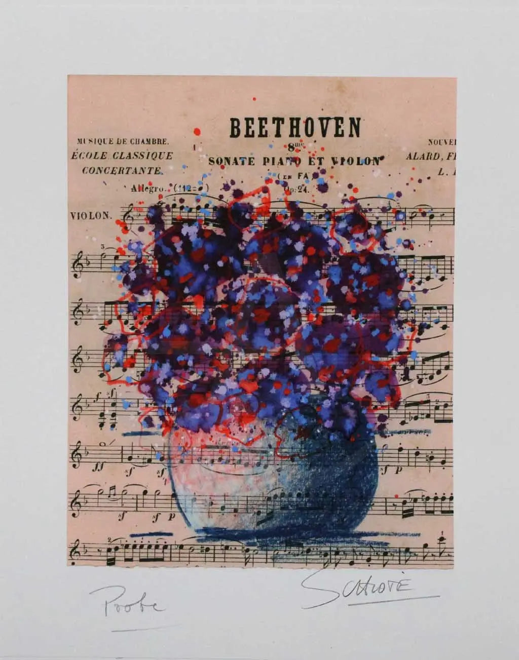 Schlote, Wilhelm - Beethoven - handsigniert - Giclee Clever Art