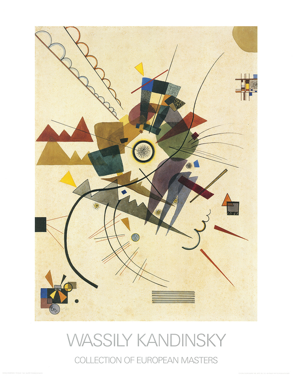 Kandinsky, Wassily - Ringsum - Kunstdruck - mit Schriftzug Clever-Art