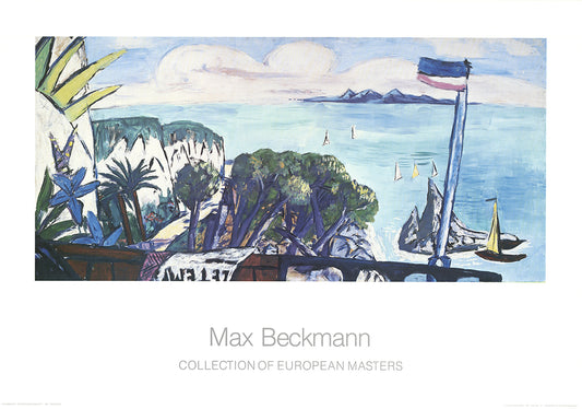 Beckmann, Max - Große Riviera-Landschaft - Kunstdruck - mit Schriftzug