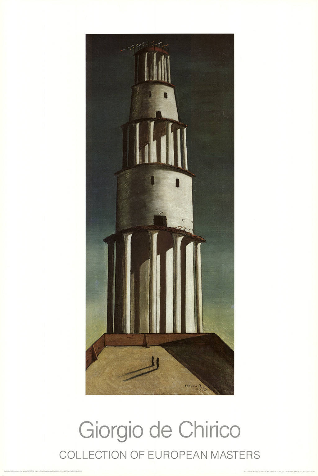 Chirico, Giorgio de - La grande torre - Kunstdruck - mit Schriftzug Clever Art