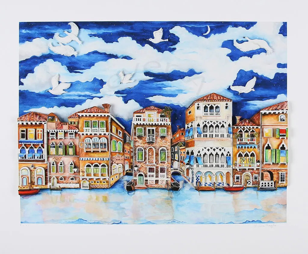 Pergola, Linnea - Venice-Moonlight - handsigniert - Giclee Clever-Art