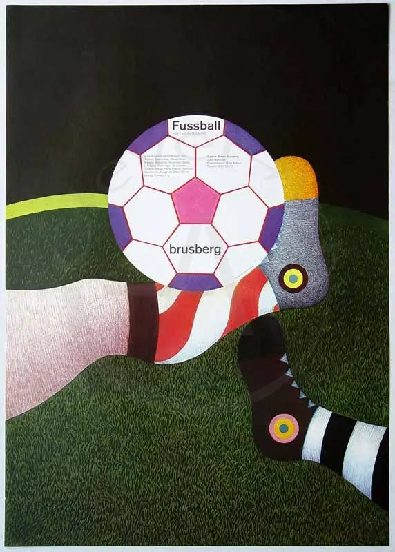 Genkinger, Fritz - Fussball - Farboffsetlithografie Clever-Art