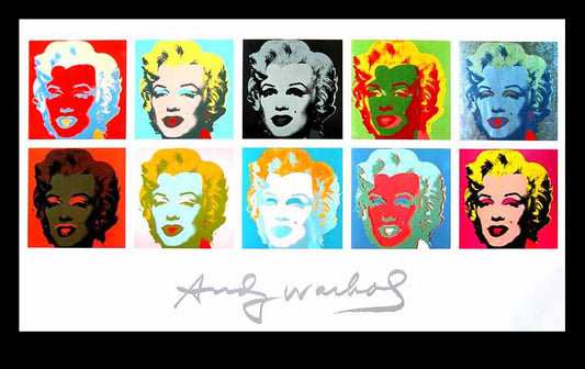 Warhol, Andy - Ten Marilyns II - Farboffset (mit Siegel) - 140 x 80 cm