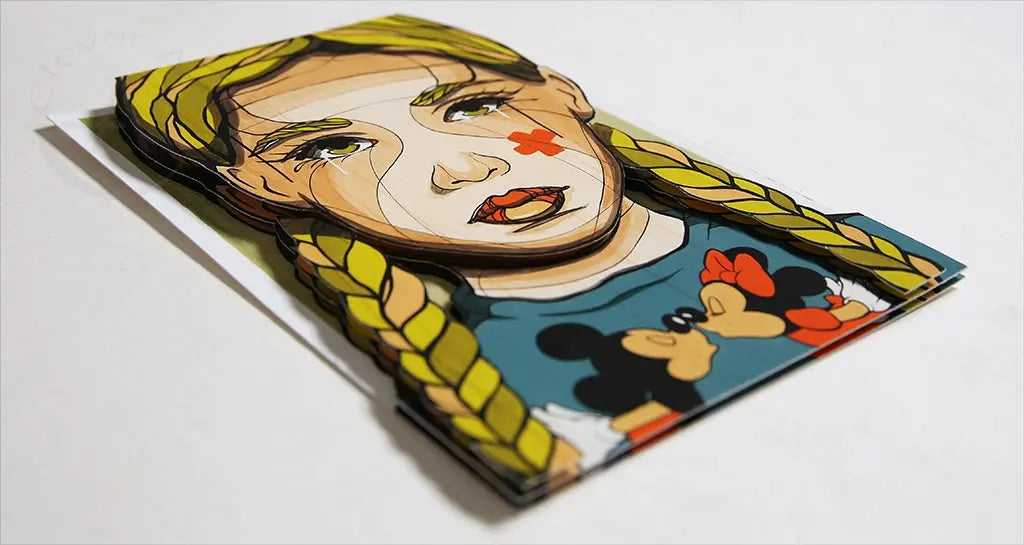 El Bocho - Girl with Mickey - 3D - handsigniert und nummeriert Clever Art