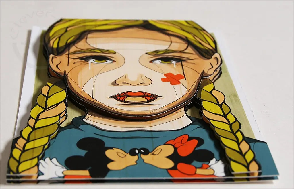 El Bocho - Girl with Mickey - 3D - handsigniert und nummeriert Clever Art