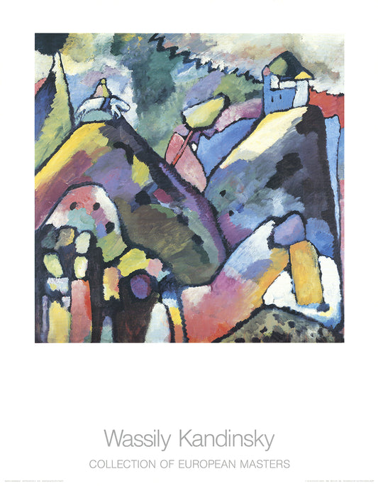 Kandinsky, Wassily - Improvisation 9 - Kunstdruck - mit Schriftzug