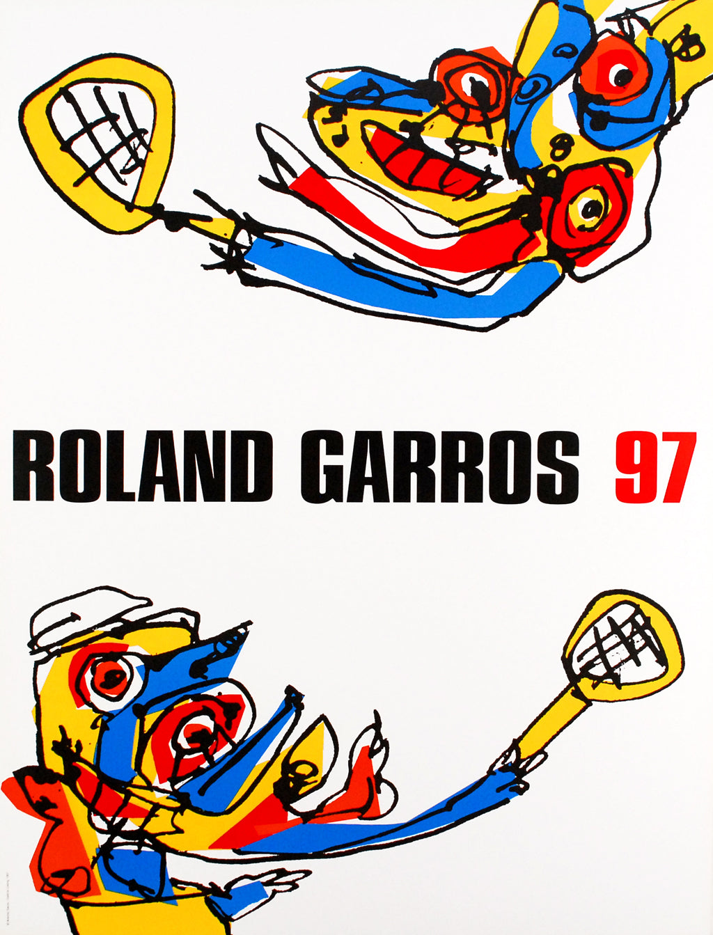 Saura, Antonio - Roland Garros 1997 - entstanden anlässlich des Tennisturniers 1997 - Farboffsetlithografie Clever Art