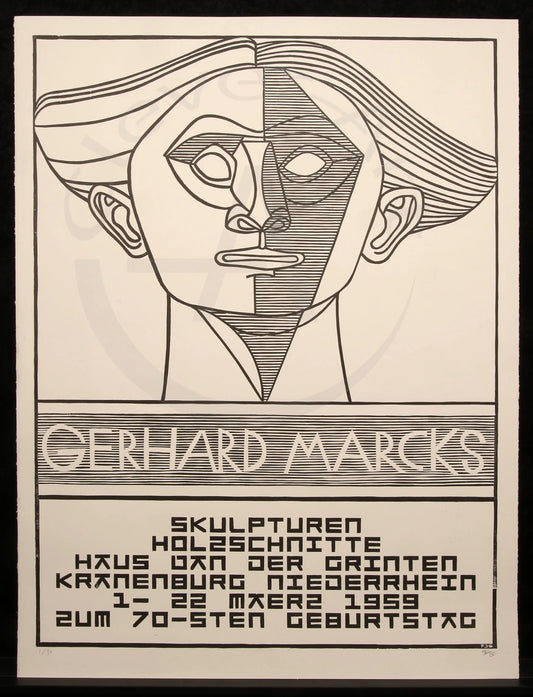 Grinten, Franz van der - Gerhard Marcks - Ausstellungsplakat 1959 Clever-Art