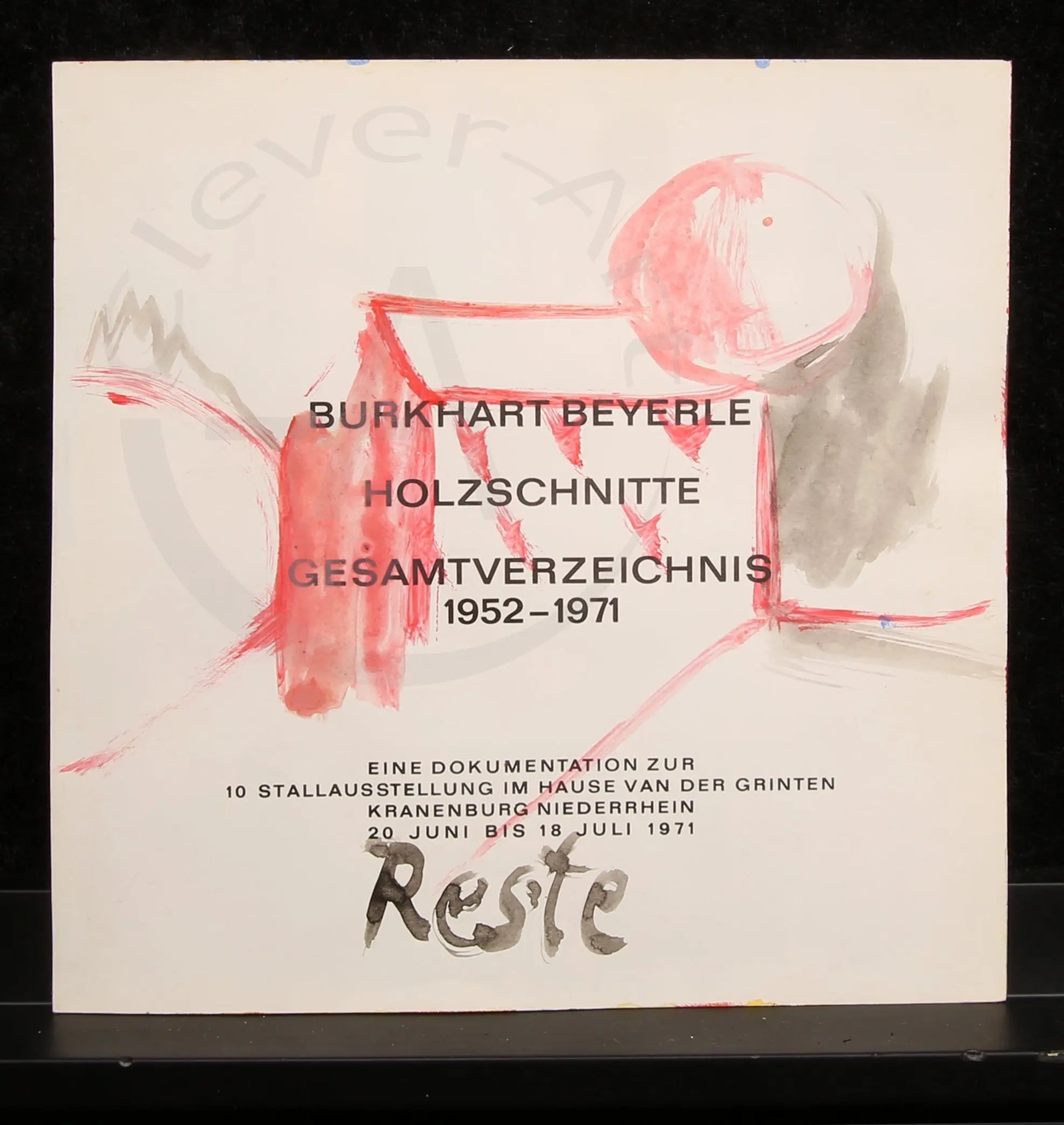 Beyerle, Burkhart - Stallausstellung van der Grinten - Acryl über Holzschnitt Clever-Art