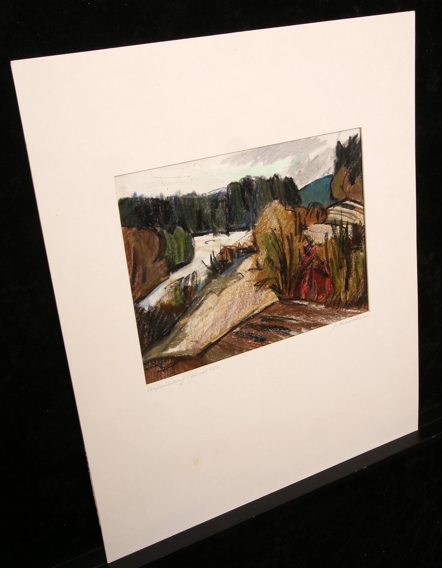 Kohlstädt, Fritz - Early Spring Schw. Alb - wax crayon on paper - hand signed