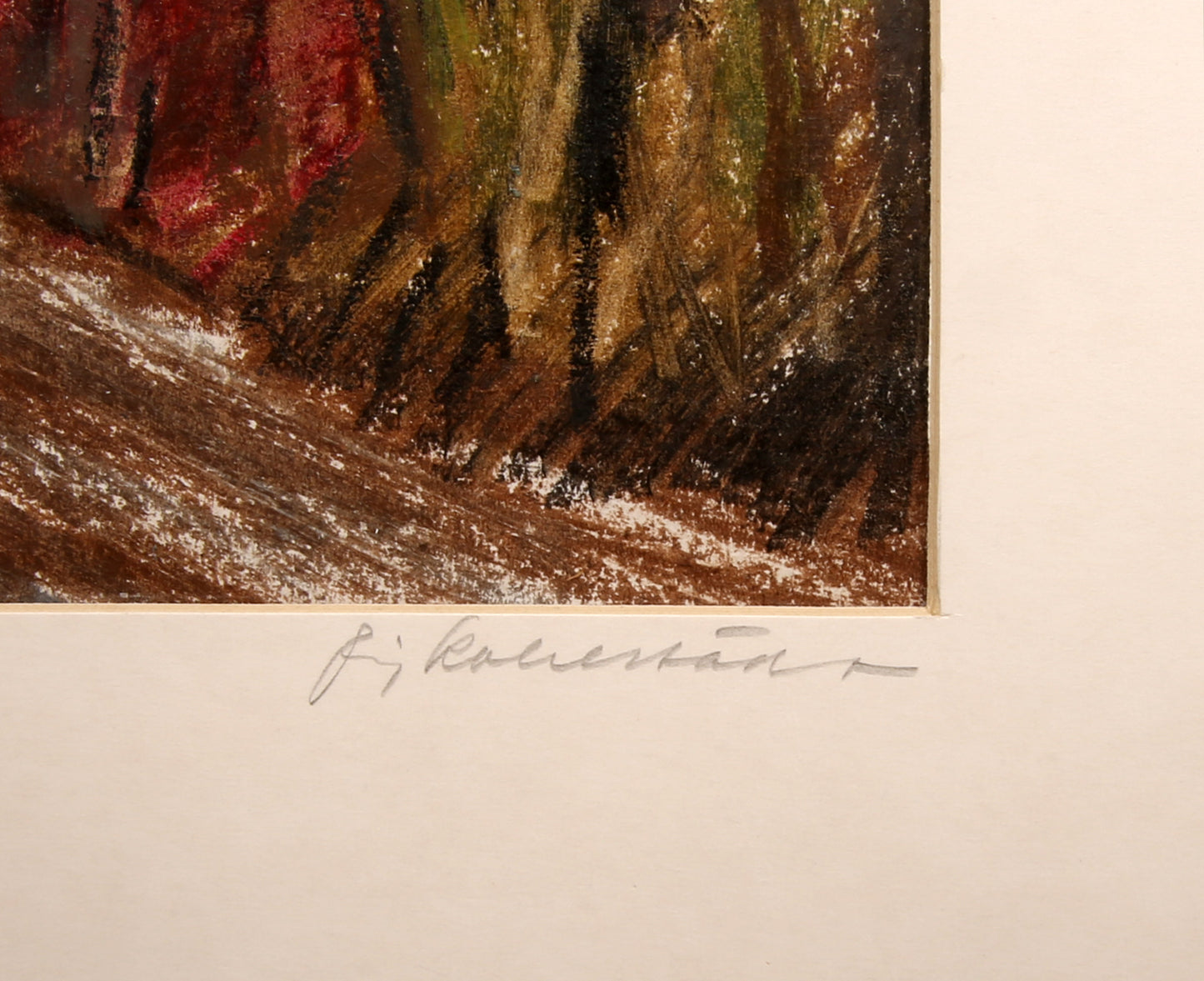 Kohlstädt, Fritz - Early Spring Schw. Alb - wax crayon on paper - hand signed