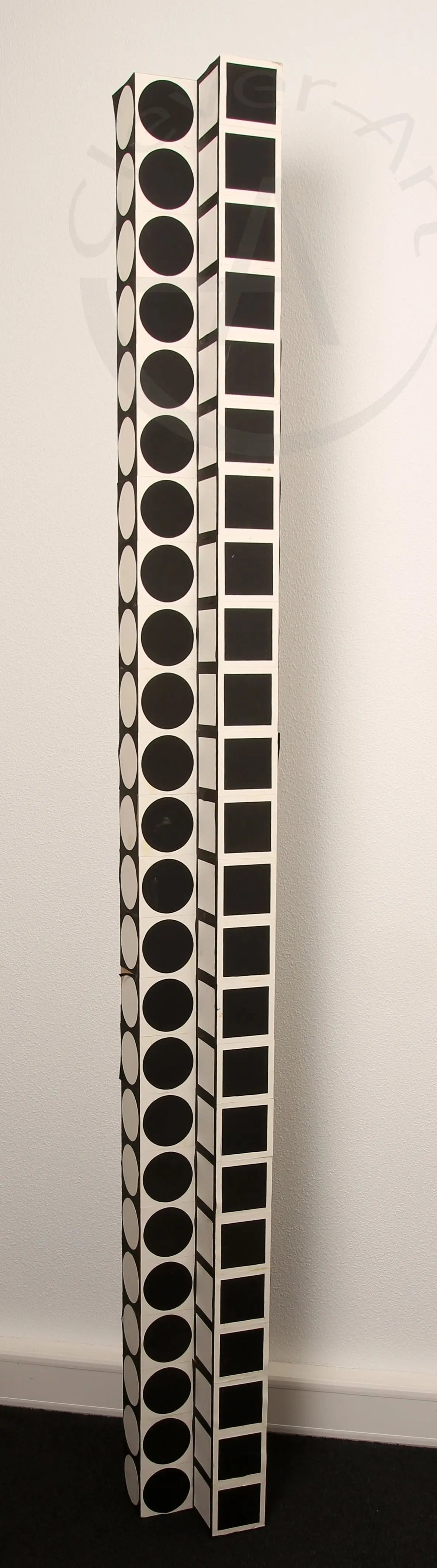 Vasarely, Victor - Geometrische Säule - Skulptur aus Holz Clever Art