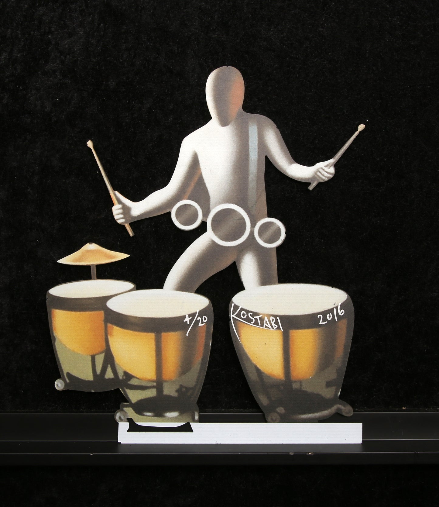 Kostabi, Mark - Kostabeat Drums, 2016 - Multiple Plexiglas - handsigniert