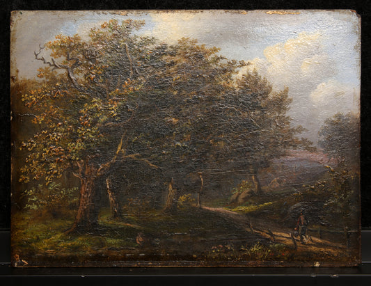 Biester, Anthony - Waldlandschaft, 1856 - Öl auf Holz - handsigniert