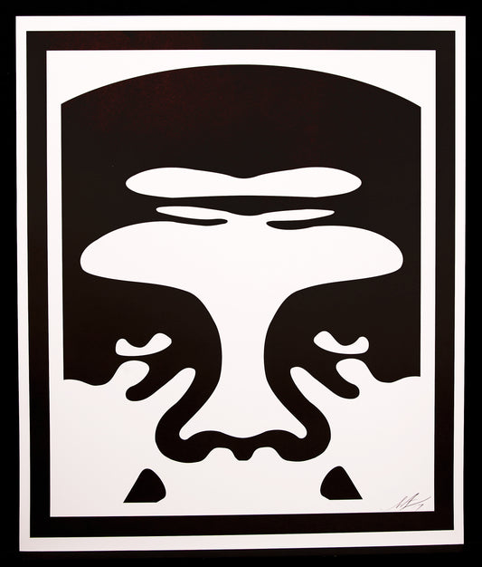 Fairey, Shepard - Obey 3-Face (white)-Top-Offsetlitho - handsigniert, 2017