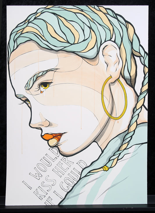 El Bocho - I would kiss her if i could - 2021 - Giclee - handsigniert