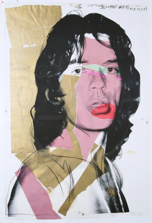 Warhol, Andy - Mick Jagger - im Druck signiert - Farboffsetlithografie Clever-Art