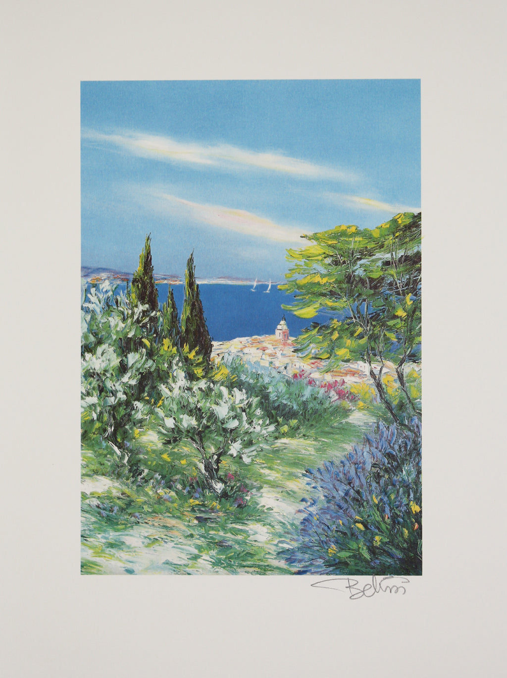 Belvisi, Marcel - Vue sur la mer - Farblithografie