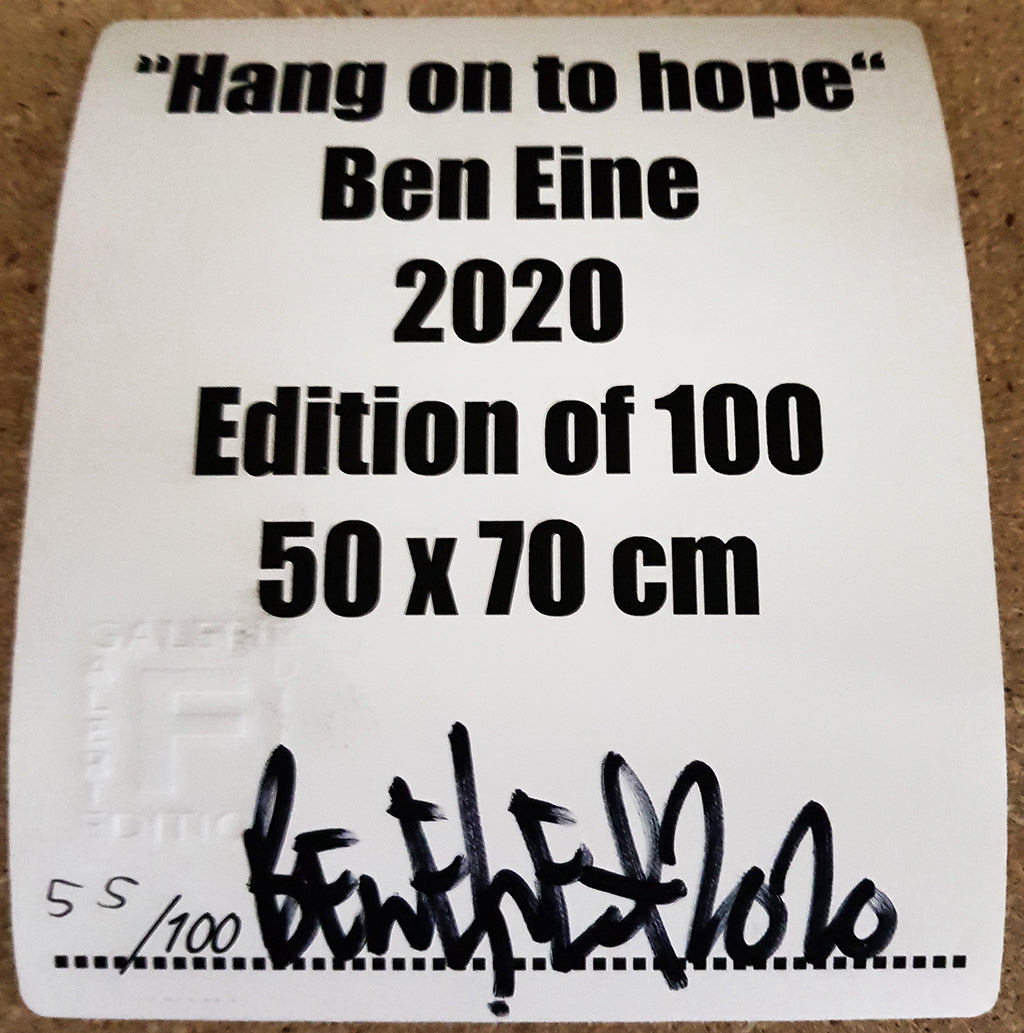 Eine, Ben - Hang On To Hope - Touchstone 3D - hand signed