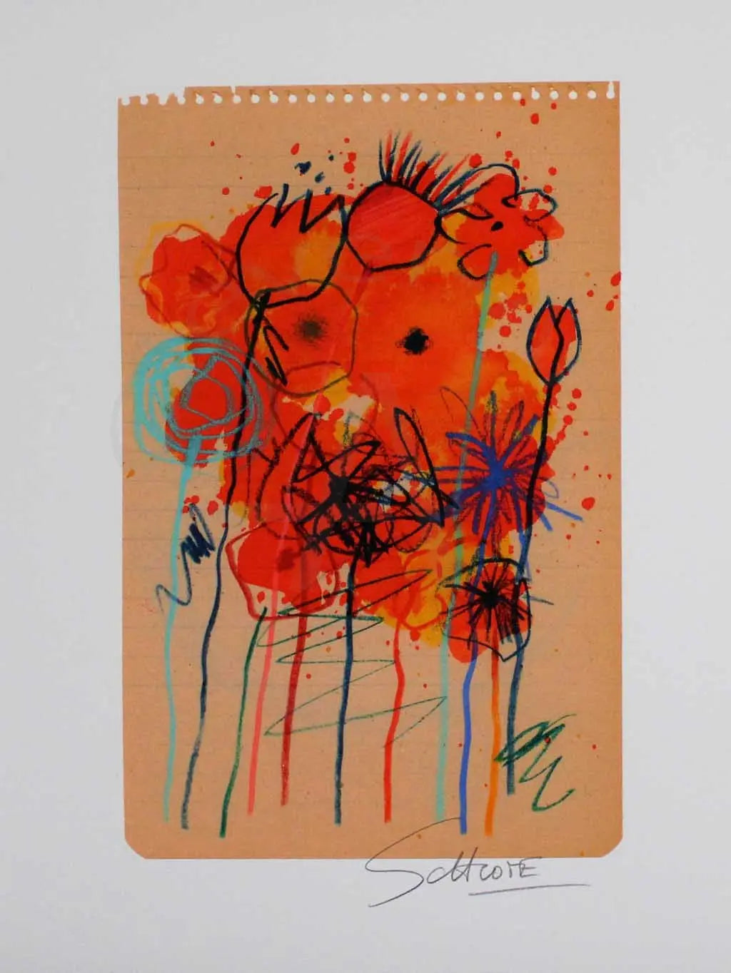 Schlote, Wilhelm - Sommerliches Bouquet - handsigniert - Giclee Clever Art