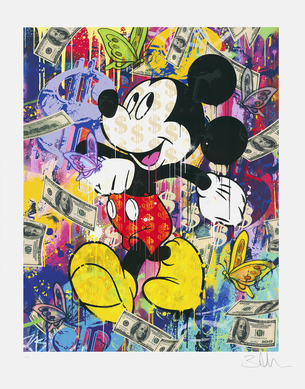 Allen, Ben - Butterfly Mickey - 3D-Konstruktion, 2022 - handsigniert e.a. Clever Art