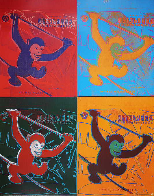 Warhol, Andy - Four Monkeys - GROSS - Kunstdruck Clever Art