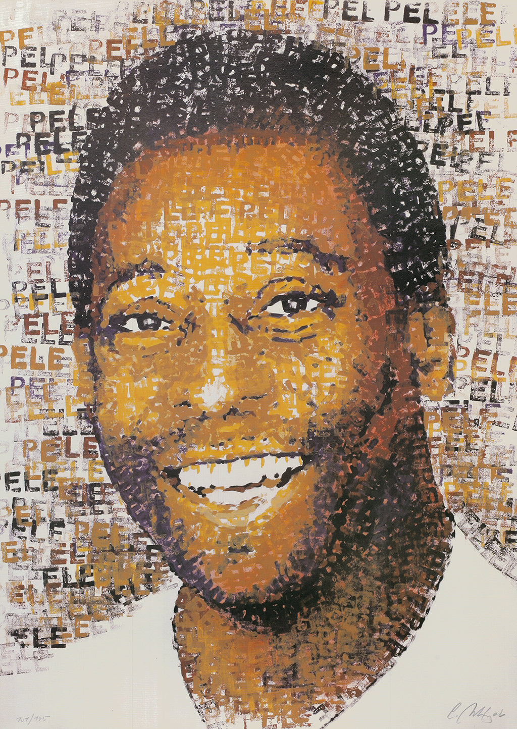 Britz, Chris - Pelé - handsigniert - Offsetlithografie Clever Art