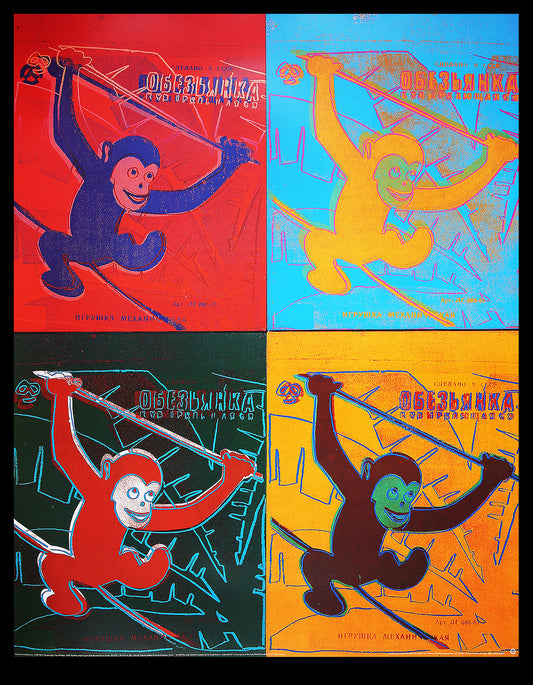 Warhol, Andy - Four Monkeys - Kunstdruck - 120 x 90 cm