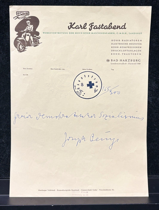 Beuys, Joseph - Freier Demokratischer Sozialismus, 1971 - handsigniert