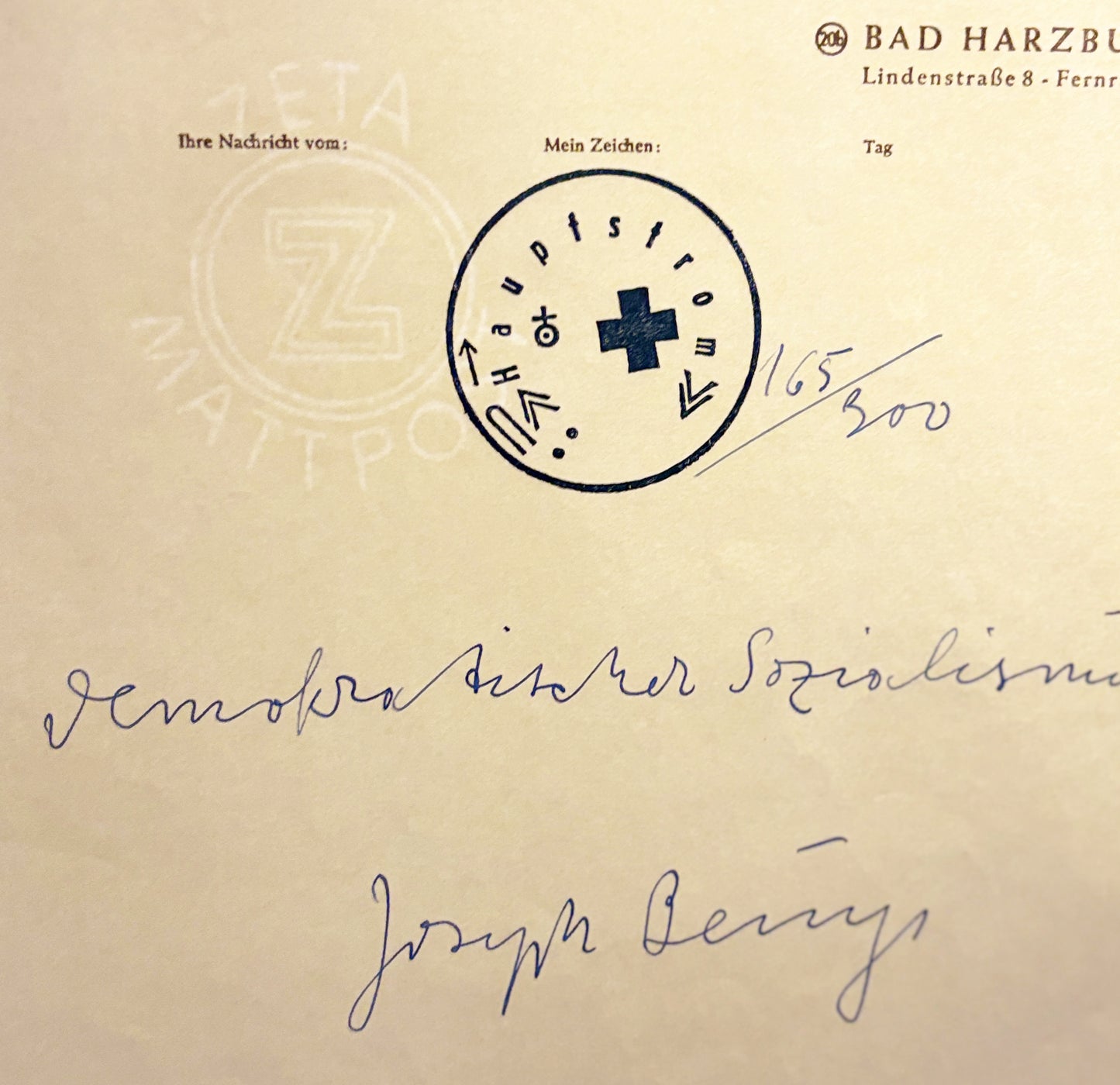 Beuys, Joseph - Freier Demokratischer Sozialismus, 1971 - handsigniert