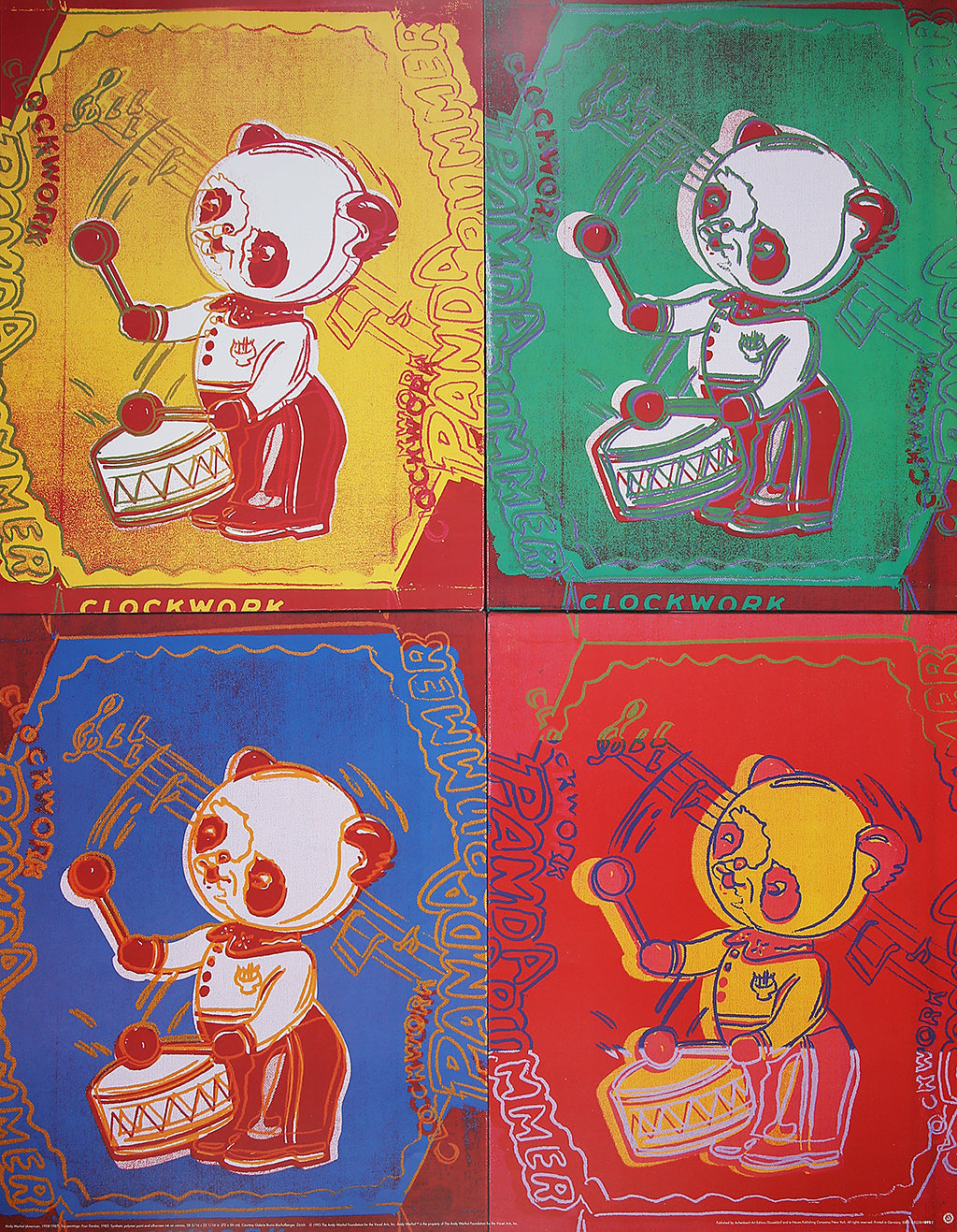 Warhol, Andy - Four Pandas - GROSS - Kunstdruck – Clever-Art